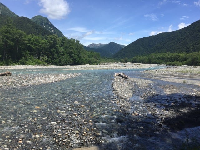The beautiful Kamikochi river valley